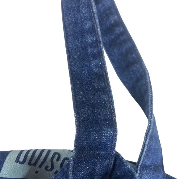 French Dressing Jeanswear Paris Denim Tote Bag Blue Cotton Casual - Picture 6 of 6